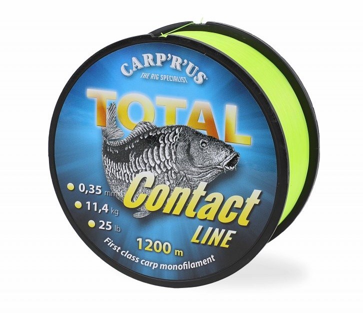 Carp ´R´ Us Carp´R´Us Vlasec Total Contact Line Yellow 1200 m Nosnost: 9,1kg, Průměr: 0,30mm
