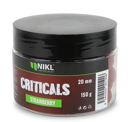 Nikl Criticals Boilie Strawberry 150 g Hmotnost: 150g, Průměr: 18mm
