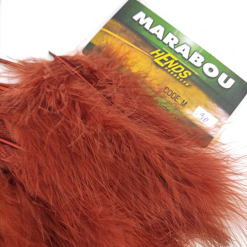 Hends Peří Marabou Fiery Brown (obrázek 3)