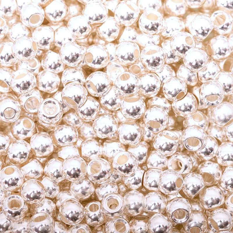 Hends Mosazné Hlavičky Brass Beads Silver Průměr: 3,8mm