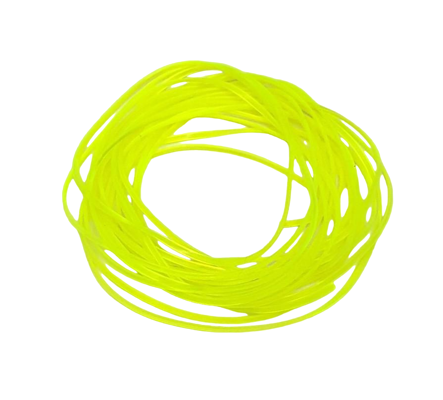 Hends Body Glass Half Round 1,2 mm Yellow Fluo