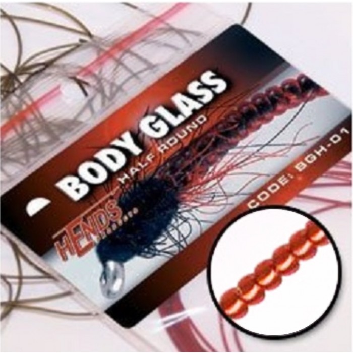 Hends Body Glass Half Round 1,2 mm Red - Obrázek 2