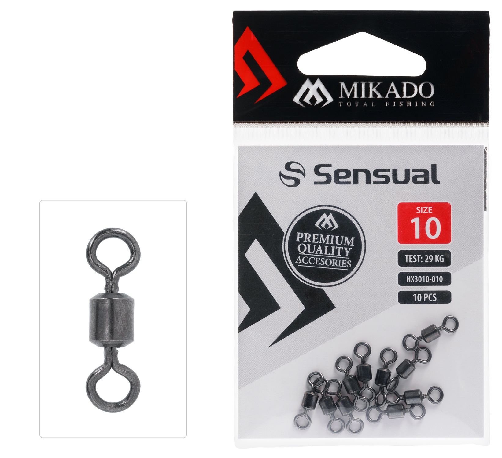 Mikado Obratlíky Roller Swivel Nosnost: 40kg, Počet kusů: 5, Velikost: #2