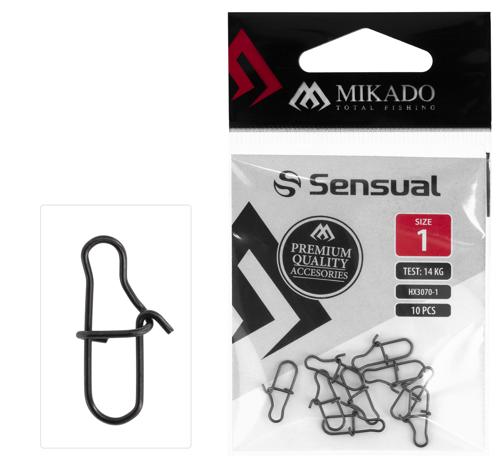 Mikado Karabinky Snap Spinning 10ks Nosnost: 12kg, Velikost: #0