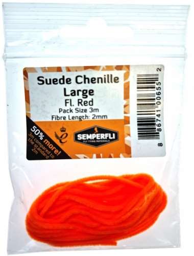 Semperfli Šenylka Suede Chenille Large Fl Red 2mm