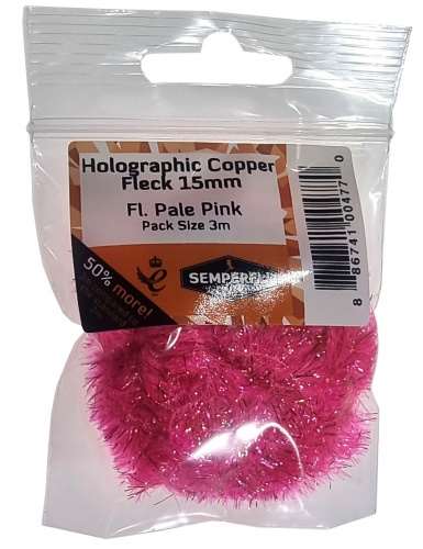 Semperfli Šenylka Copper Tinsel Fleck Large Fl Pale Pink 15mm