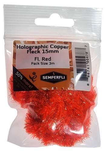 Semperfli Šenylka Copper Tinsel Fleck Large Fl Red 15mm