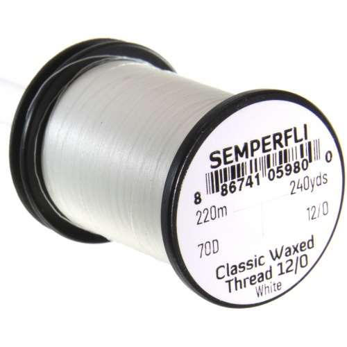Semperfli Nit Classic Waxed Thread 12/0 White