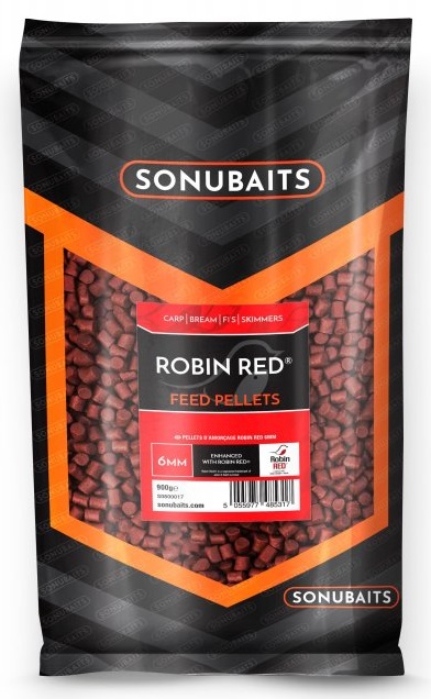 Sonubaits Pelety Robin Red Feed Pellets 900g Varianta: S Dírkou, Hmotnost: 900g, Průměr: 8mm