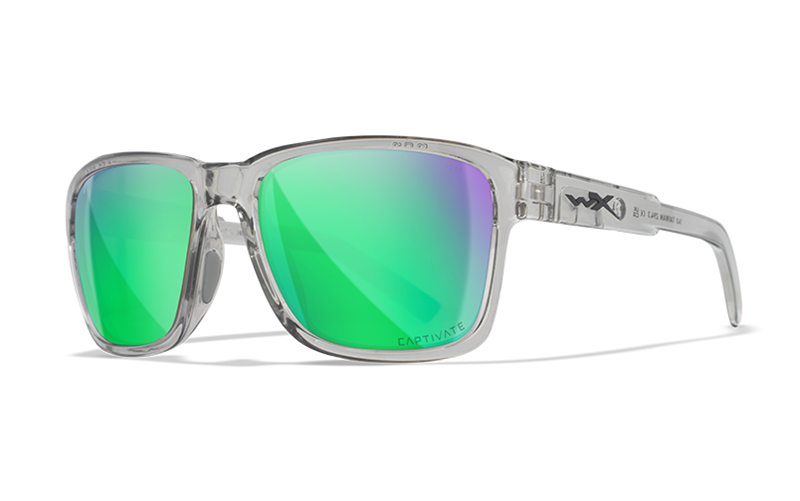 Wiley X Polarizační Brýle Trek Captivate Polarized Green Mirror Amber Gloss Crystal Light Grey