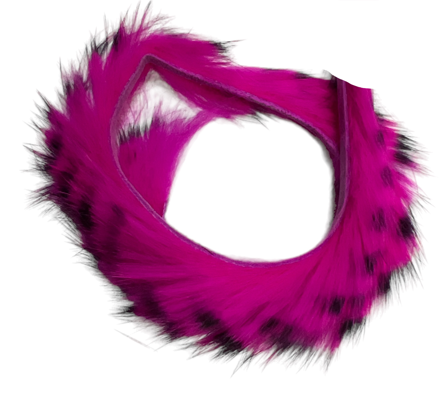 Hends Proužky Králičí Kůže Zonker Barred Purple Black 4mm