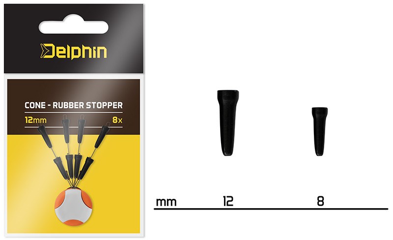 Delphin Stoper Cone Rubber Stopper 8ks Velikost: 12mm