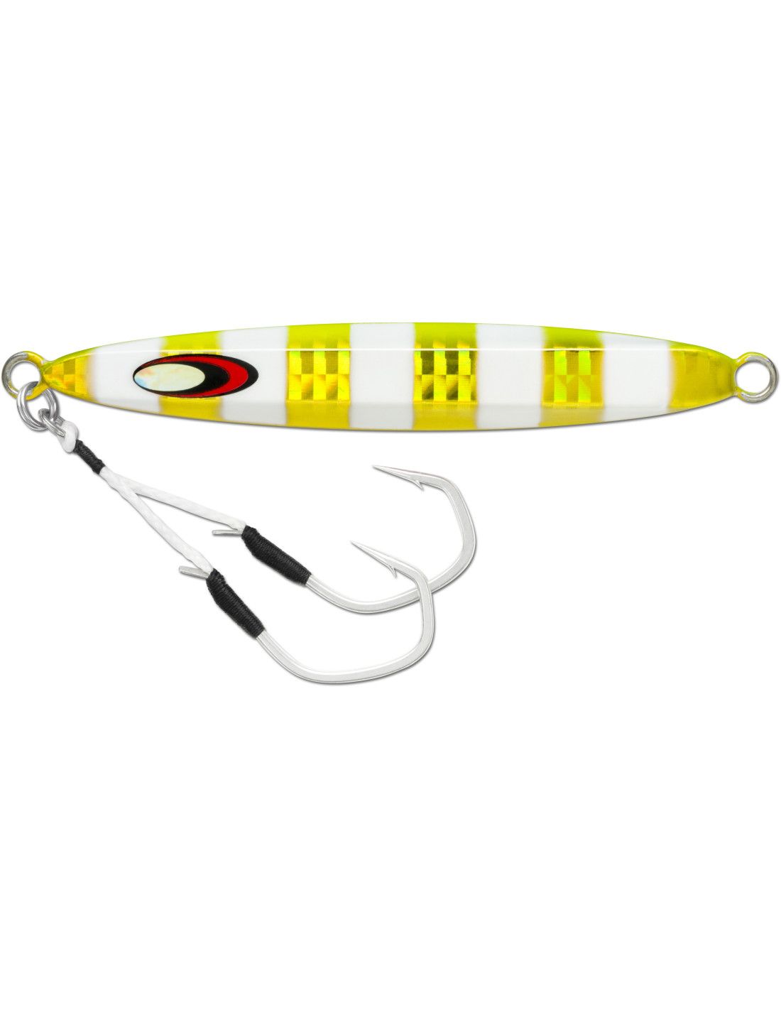 Storm Jig Gomoku Slide Dancer UV Chartreuse Glow Zebra Délka: 12,6cm, Hmotnost: 160g