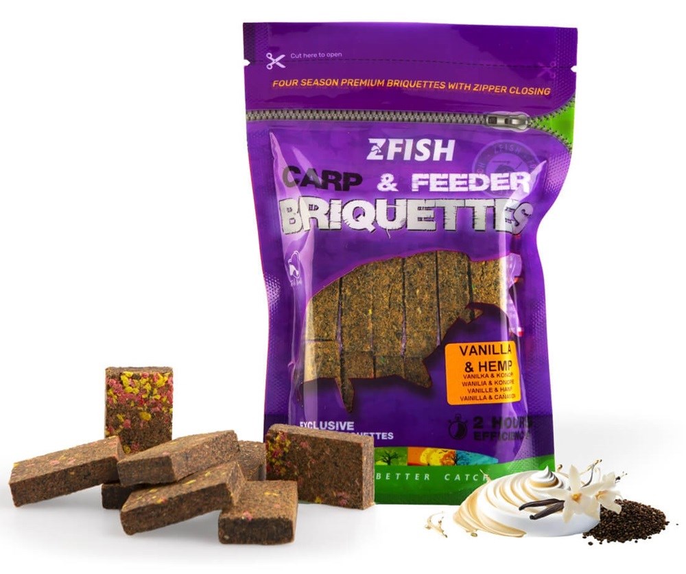 Zfish Zakrmovací Brikety Carp & Feeder Briquettes 220g Příchuť: Strawberry & Hemp - Obrázek 6