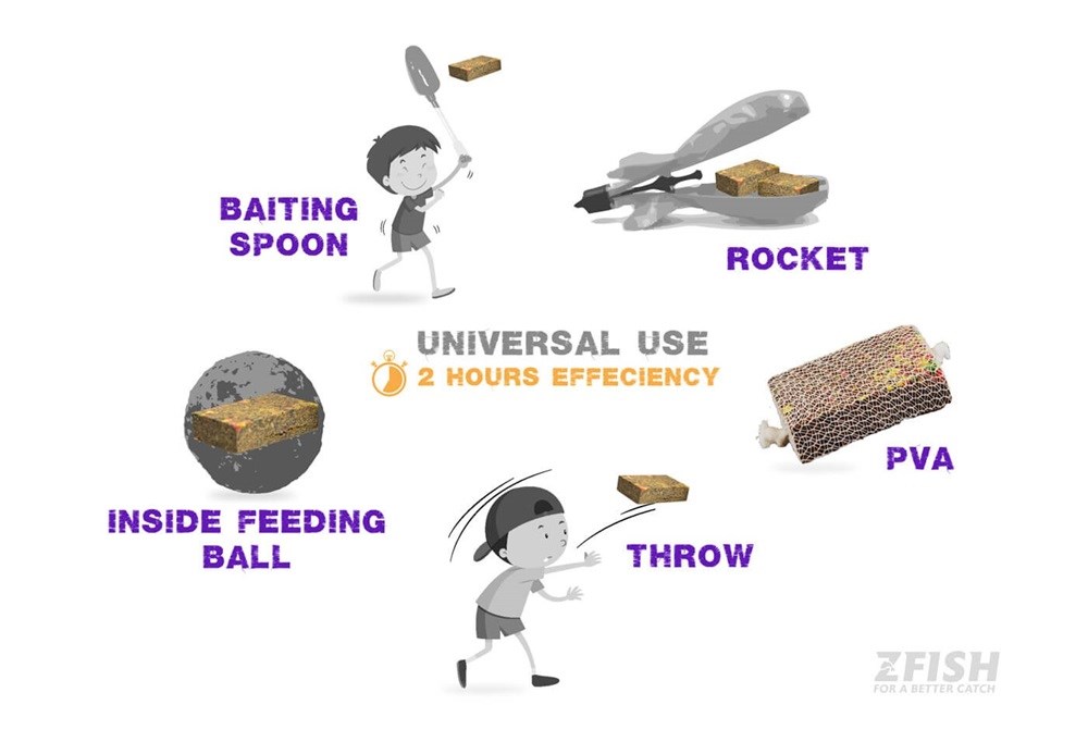 Zfish Zakrmovací Brikety Carp & Feeder Briquettes 220g Příchuť: Strawberry & Hemp - Obrázek 5