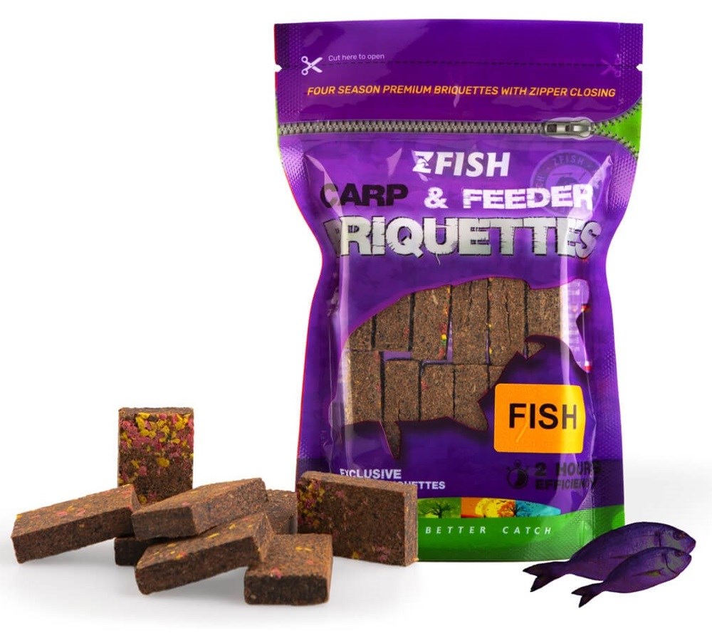 Zfish Zakrmovací Brikety Carp & Feeder Briquettes 220g Příchuť: Strawberry & Hemp - Obrázek 2
