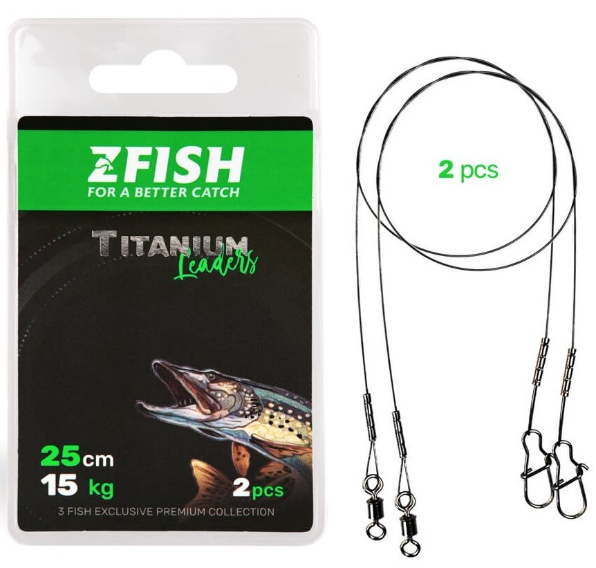 Zfish Lanko Titanium Leader 2ks Délka: 15cm, Nosnost: 7kg
