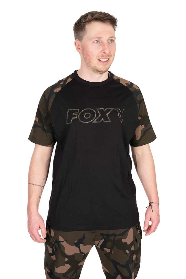 Fox Tričko Black Camo Outline T-Shirt Velikost: M