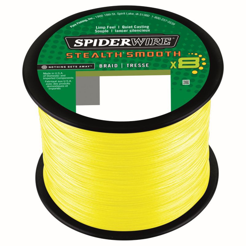 Spiderwire Pletená Šňůra Stealth Smooth 8 Žlutá 1m Nosnost: 23,6kg, Průměr: 0,23mm