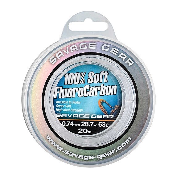 Savage Gear Fluorocarbon Soft Fluoro Carbon 35m Nosnost: 15,2kg, Průměr: 0,49mm