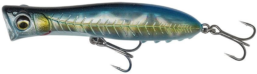 Savage Gear Wobler Gravity Popper Floating Imperial Sardine Délka: 13cm, Hmotnost: 40g, Maximální ponor: 0m