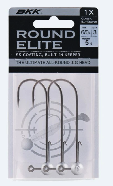 BKK Jigová Hlavička Round Elite-Classic Bait Keeper #6/0 3ks Hmotnost: 7g, Velikost háčku: #6/0