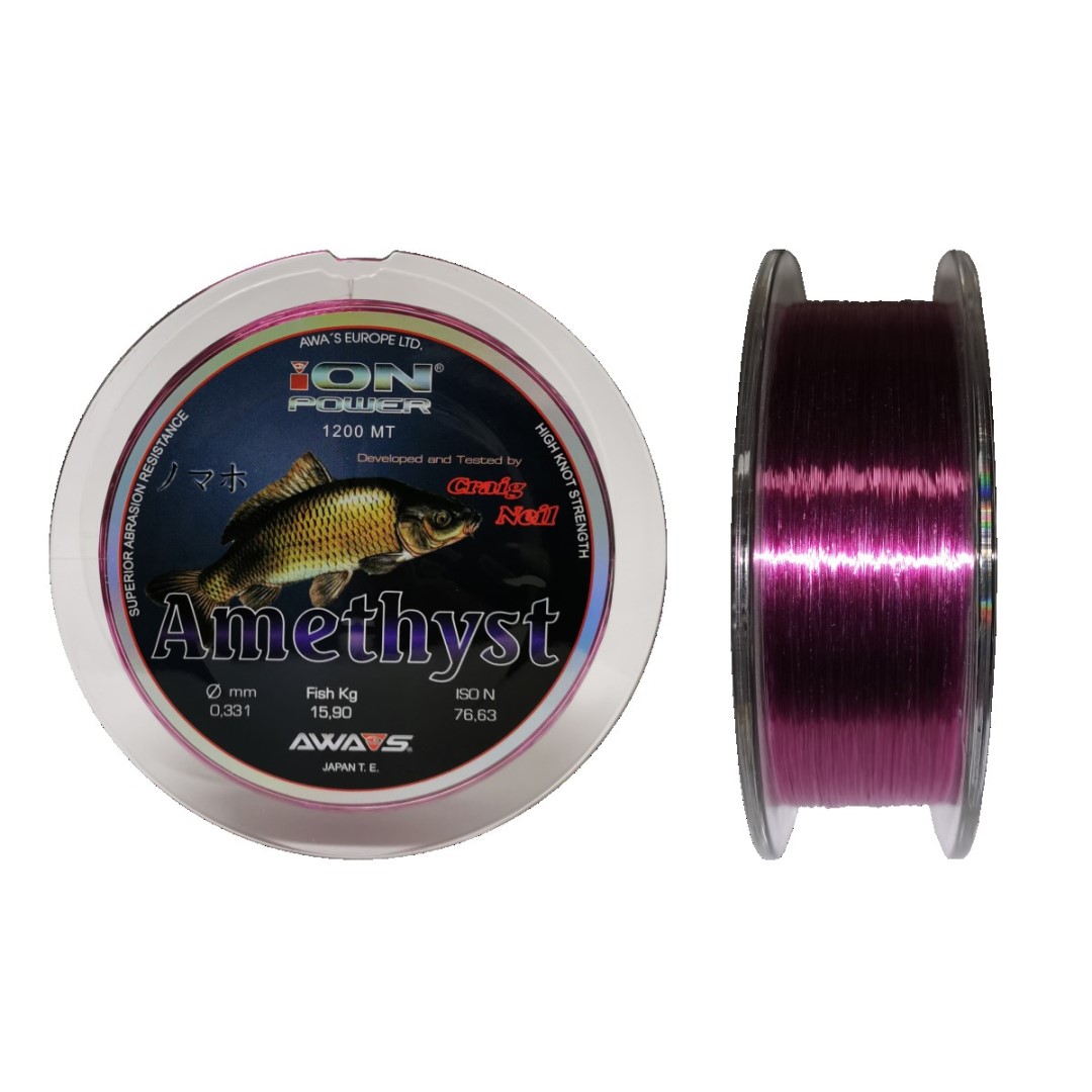 AWAS Vlasec Ion Power Amethyst 1200m Nosnost: 15,90kg, Průměr: 0,331mm