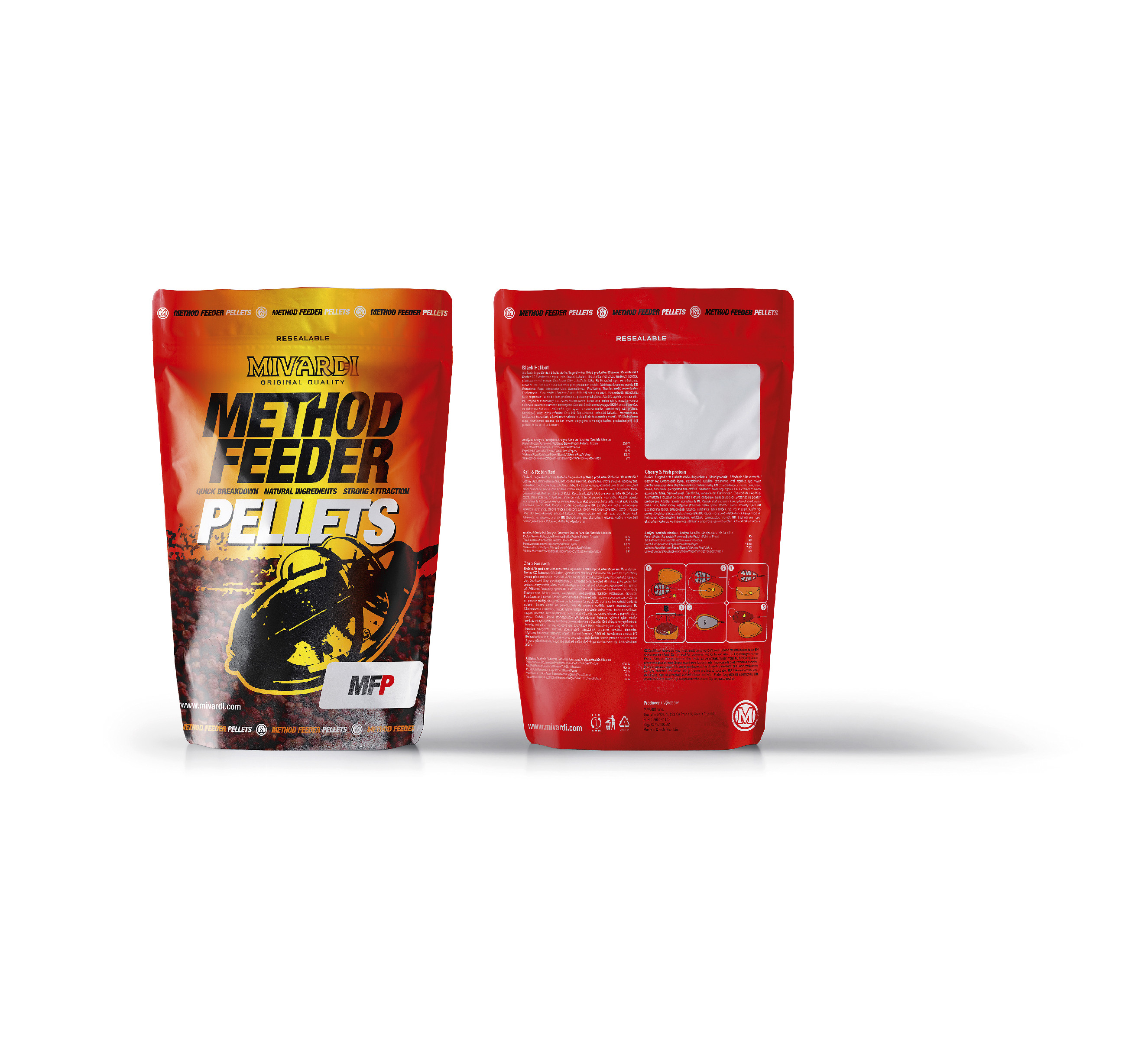 Mivardi Pelety Method Pellets Krill & Robin Red 750g (obrázek 4)