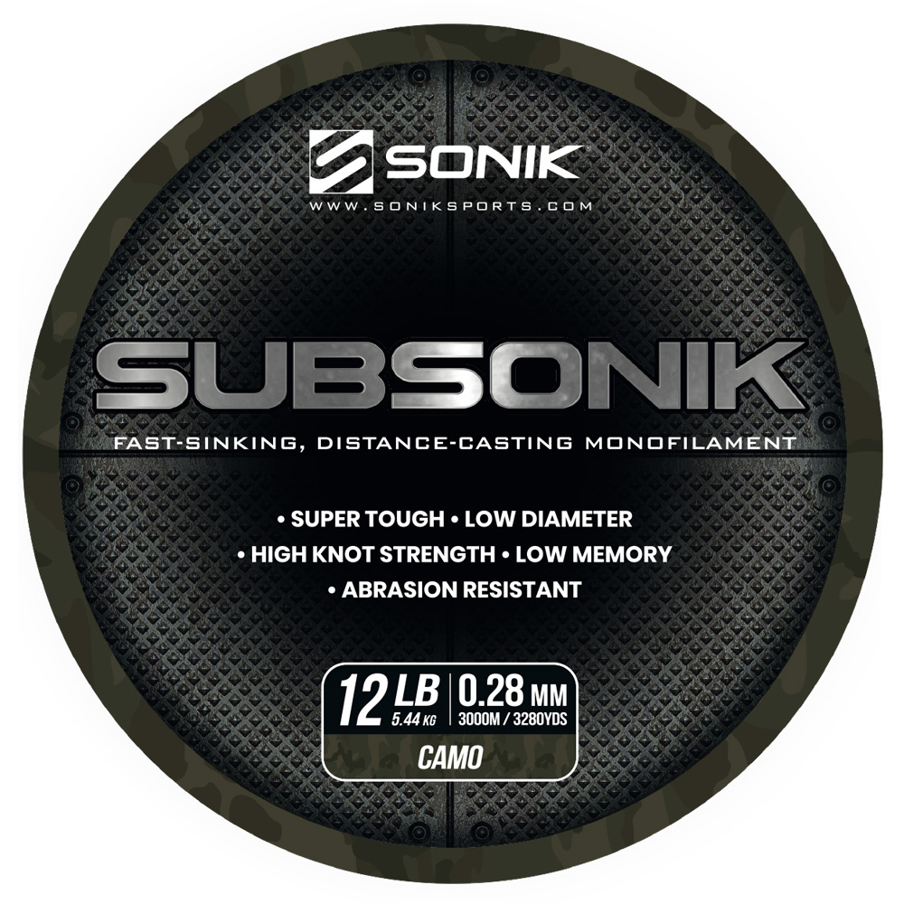Sonik Vlasec Subsonik Camo 3000m Nosnost: 5,44kg, Průměr: 0,28mm