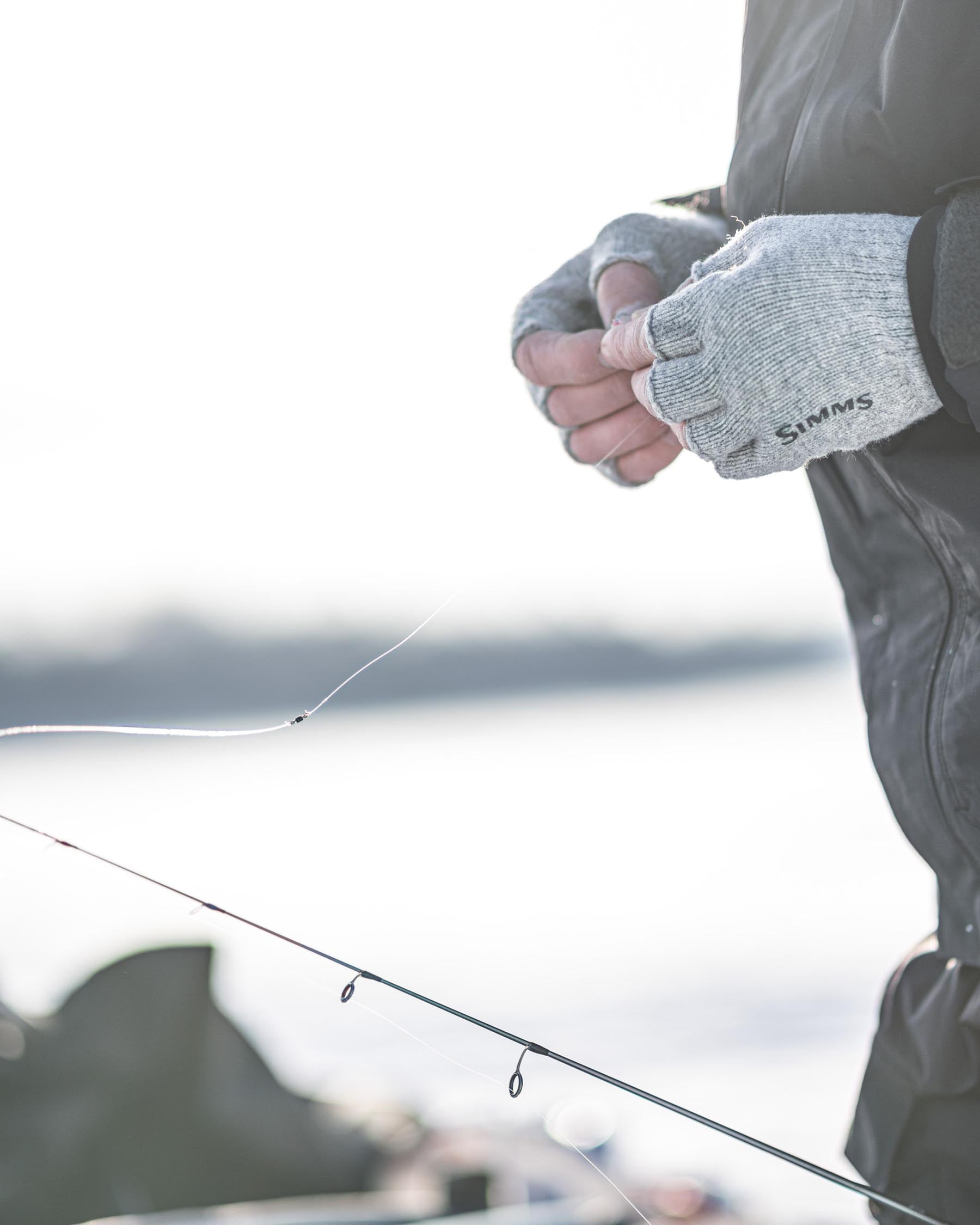 Simms Rukavice Wool 1/2 Finger Glove Steel Velikost: L/XL (obrázek 6)