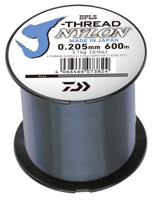Daiwa Vlasec J-Threads DPLS Grey 600m Délka: 600m, Nosnost: 10,1kg, Průměr: 0,370mm