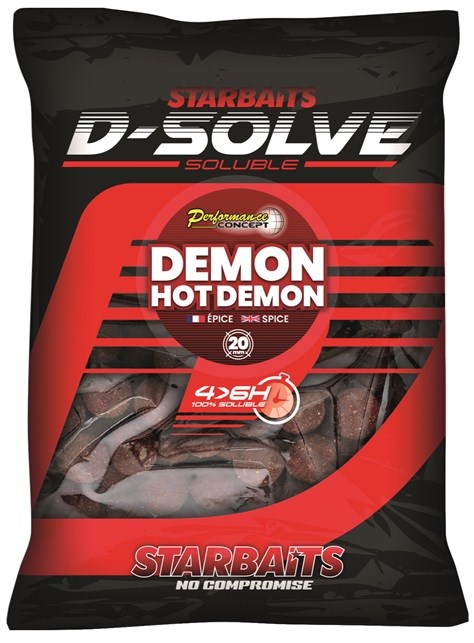 Starbaits Rozpustné Boilie D-Solve Boilies Hot Demon Hmotnost: 2,5kg, Průměr: 20mm