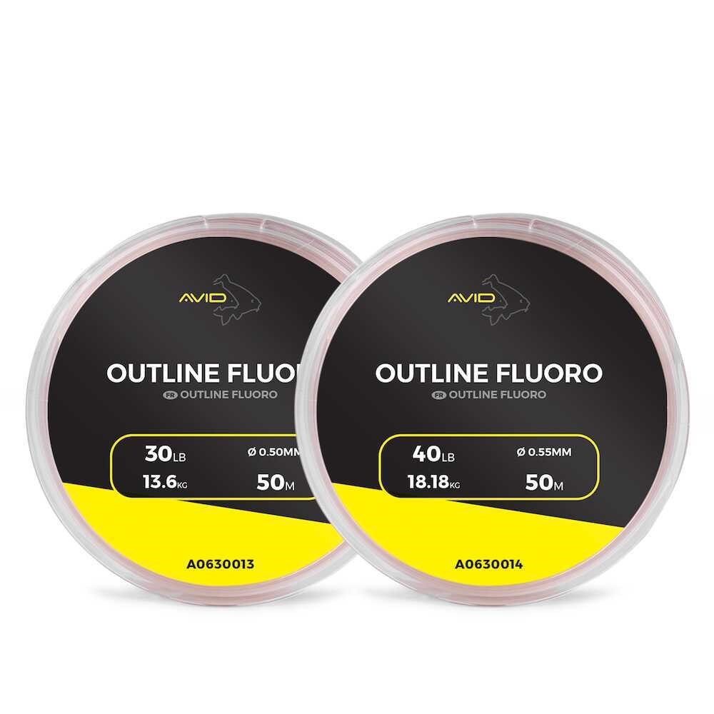 Avid Carp Vlasec Outline Fluoro 50m Nosnost: 18,8kg, Průměr: 0,55mm - Obrázek 3