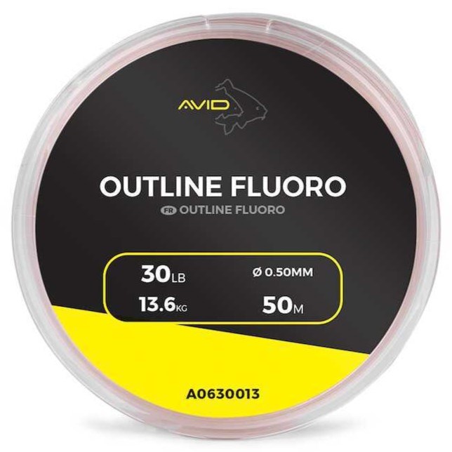 Avid Carp Vlasec Outline Fluoro 50m Nosnost: 13,6kg, Průměr: 0,50mm