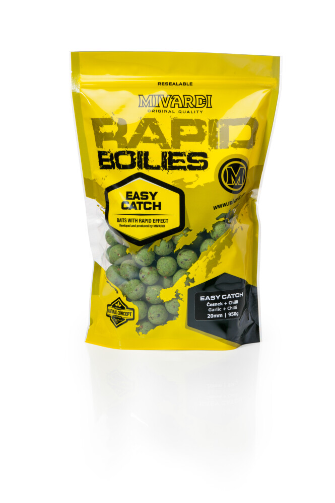 Mivardi Boilies Rapid Easy Catch Česnek Chilli Hmotnost: 3,3kg, Průměr: 20mm