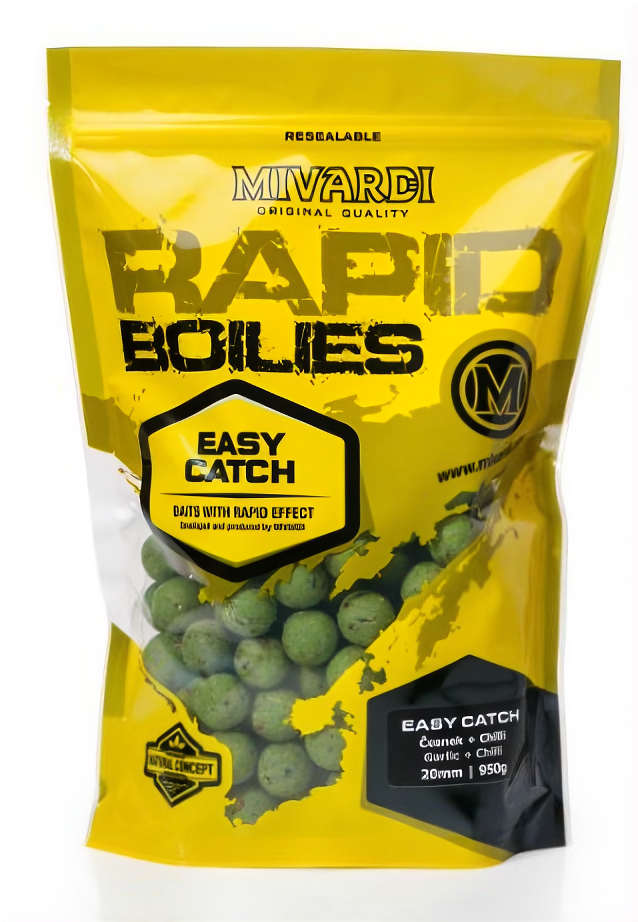 Mivardi Boilies Rapid Easy Catch Česnek Chilli Hmotnost: 3,3kg, Průměr: 20mm