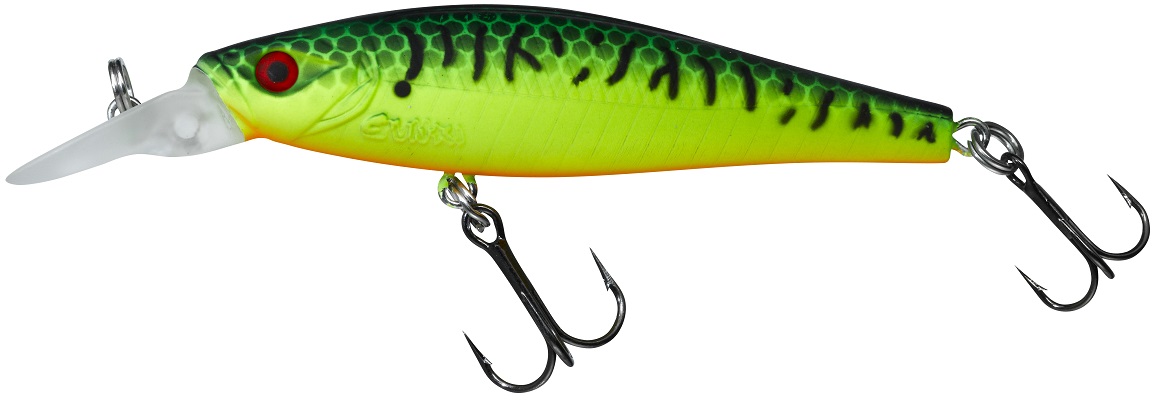 Gunki Wobler Gamera Suspending Mat Fire Tiger Délka: 6,5cm, Hmotnost: 5,3g, Maximální ponor: 0,7m