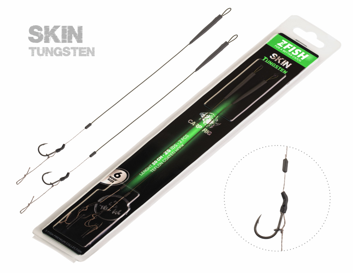 Zfish Návazec Skin Tungsten Rig 20cm Velikost háčku: #4