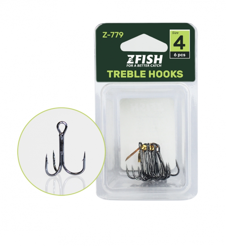 Zfish Trojháčky Treble Hooks Z-779 Počet kusů: 5ks, Velikost háčku: #1/0