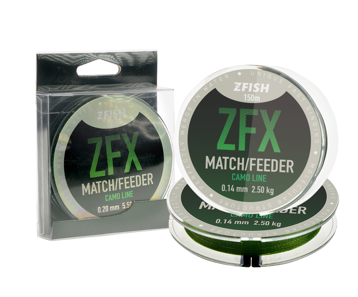 Zfish Vlasec ZFX Match Feeder Camoline 150m Nosnost: 6,9kg, Průměr: 0,23mm