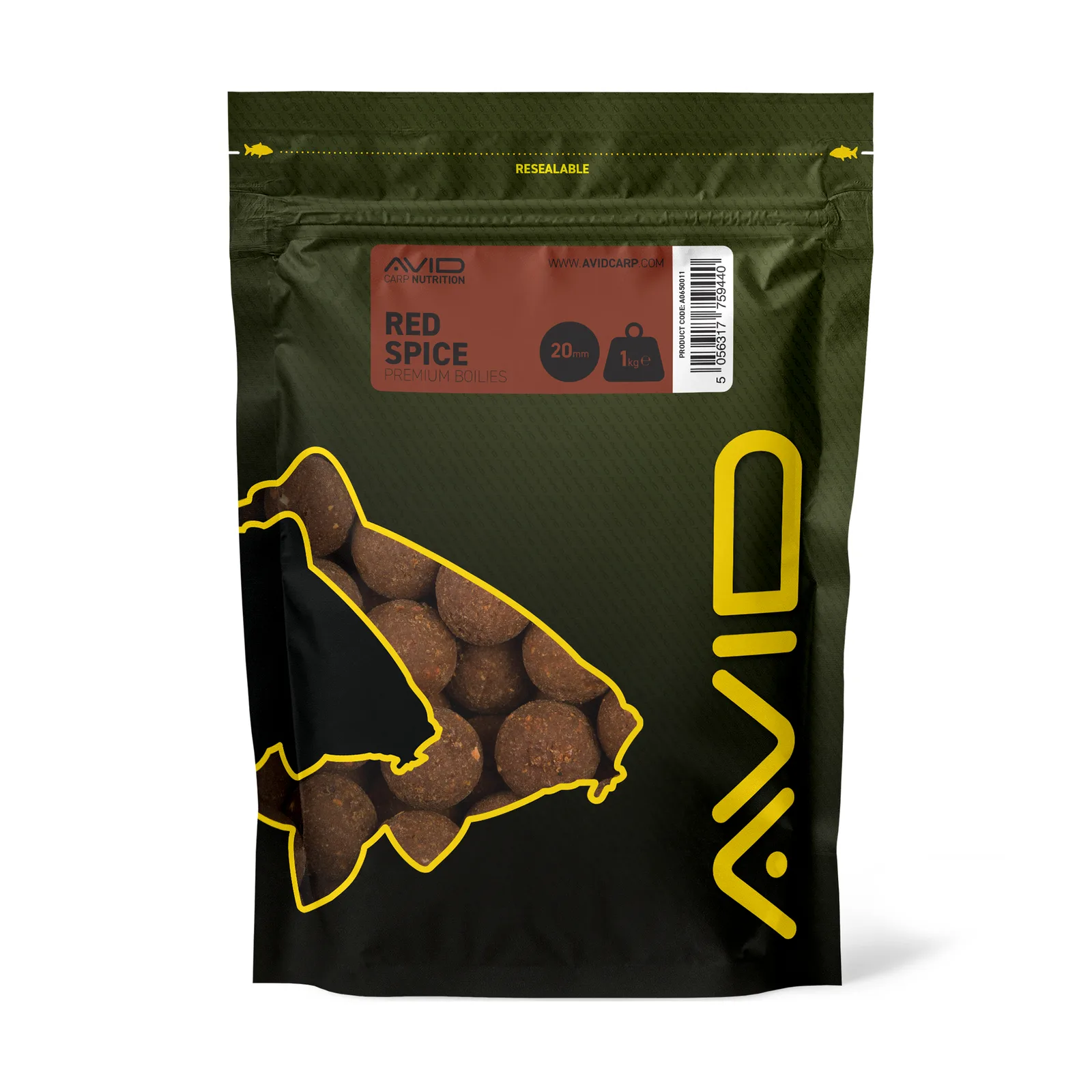 Avid Carp Boilies Premium Red Spice Belachan 1kg Hmotnost: 1kg, Průměr: 20mm