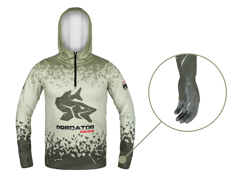 Delphin Tričko S Kapucí UV Armor 50+ Predator Velikost: M - Obrázek 3