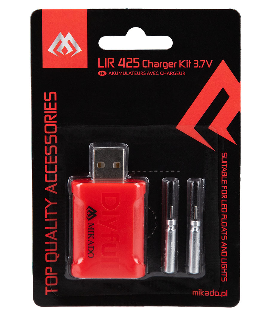 Mikado Nabíječka + Baterie Batteries Rechargaeble With Charger LIR425