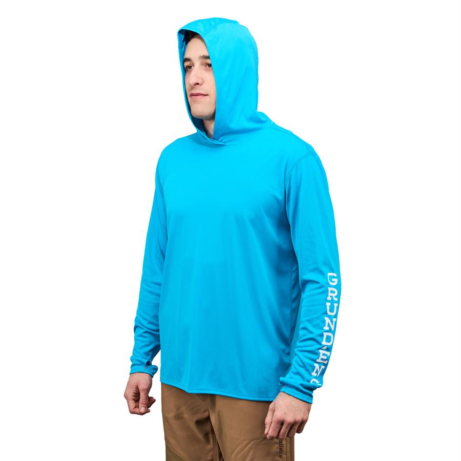 Grundéns MikinaTough Sun Hoodie Azure Velikost: XXL - Obrázek 6