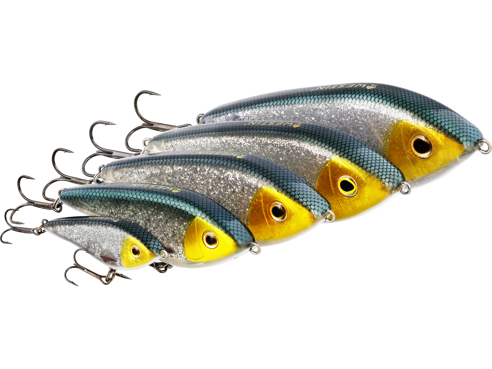Westin Wobler Swim Glidebait Suspending Chartreuse Flow Délka: 13,5cm, Hmotnost: 77g, Maximální ponor: 1m (obrázek 3)