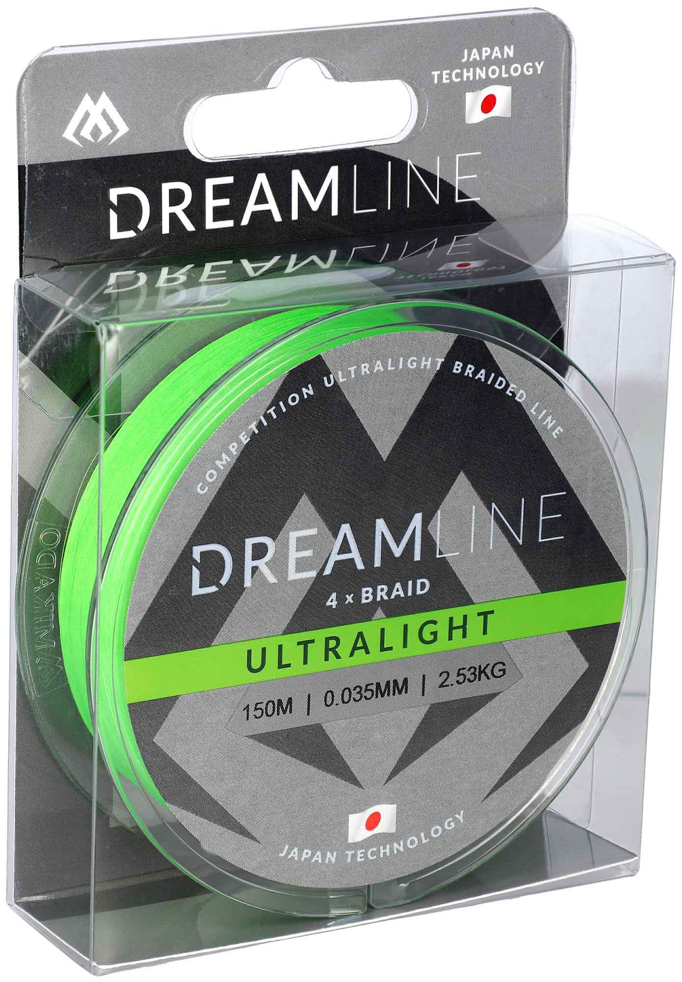 Mikado Pletená Šňůra Dreamline Ultralight Fluo Zelená 150m Délka: 150m, Nosnost: 23,61kg, Průměr: 0,23mm - Obrázek 3