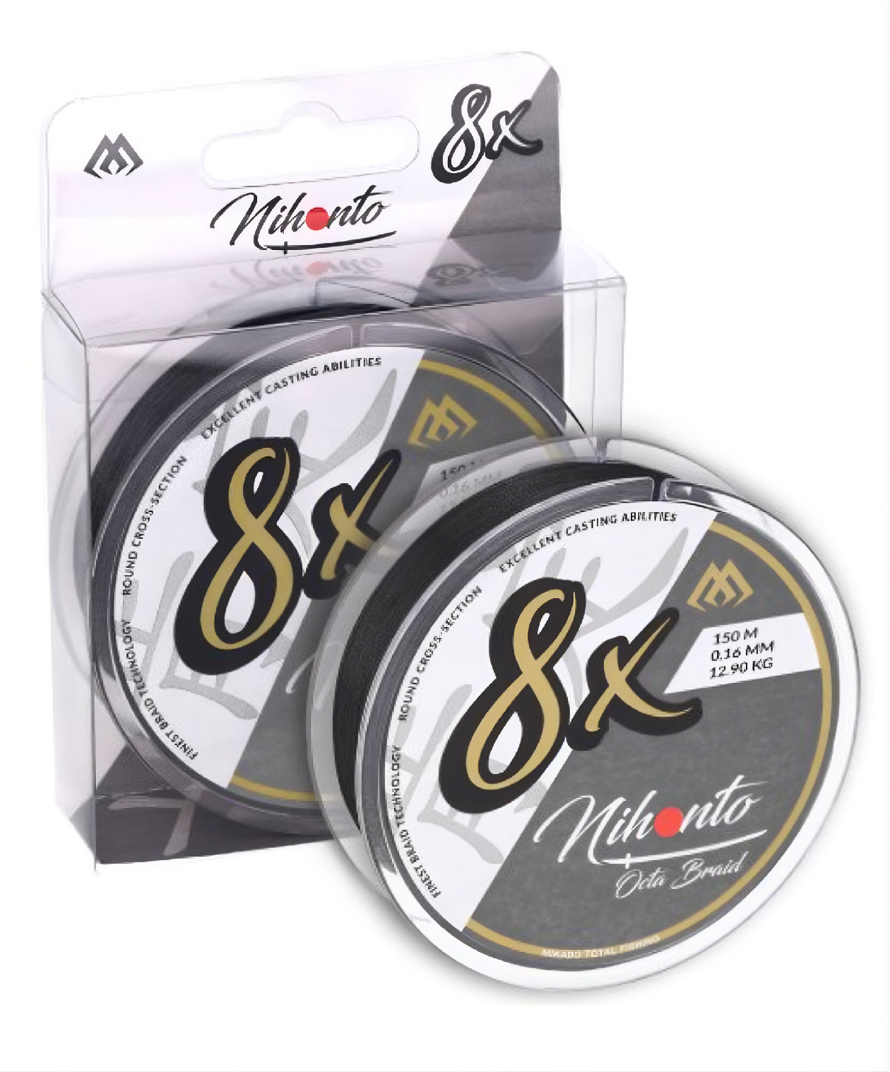 Mikado Pletená Šnůra Nihonto Octa Braid Černá 150m Délka: 150m, Nosnost: 16,4kg, Průměr: 0,18mm