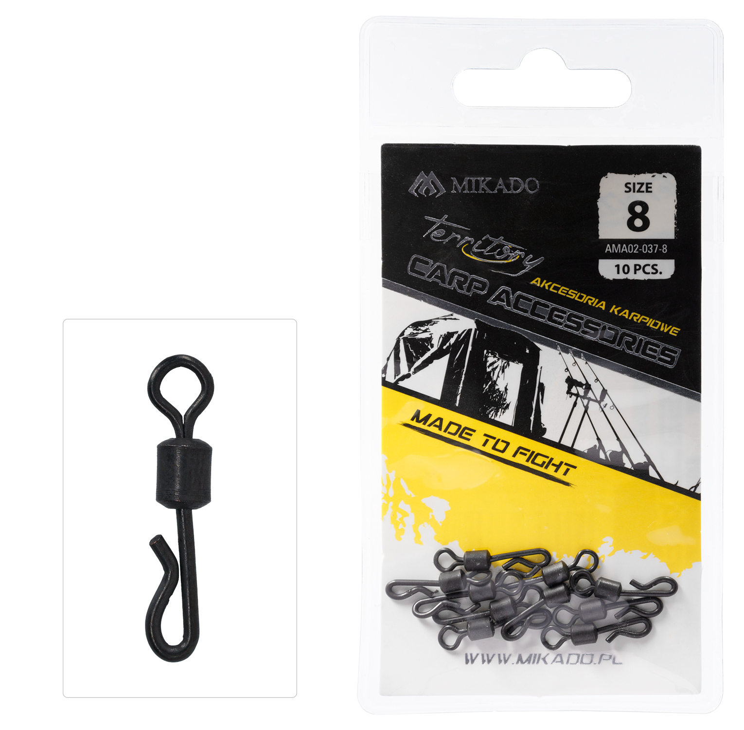 Mikado Rychloupínací Obratlíky Swivel Quick Change #8 10ks