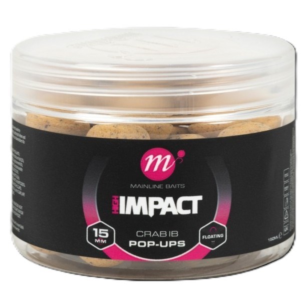 Mainline Plovoucí Boilie Pop Up Hi Impact Crab IB Průměr: 15mm, Objem: 150ml