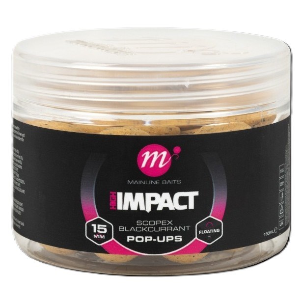 Mainline Plovoucí Boilie Pop Up Hi Impact Scopex Blackcurrant Průměr: 15mm, Objem: 150ml